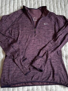 Nike Dri-FIT Maroon Heather 1/4 Zip Pullover